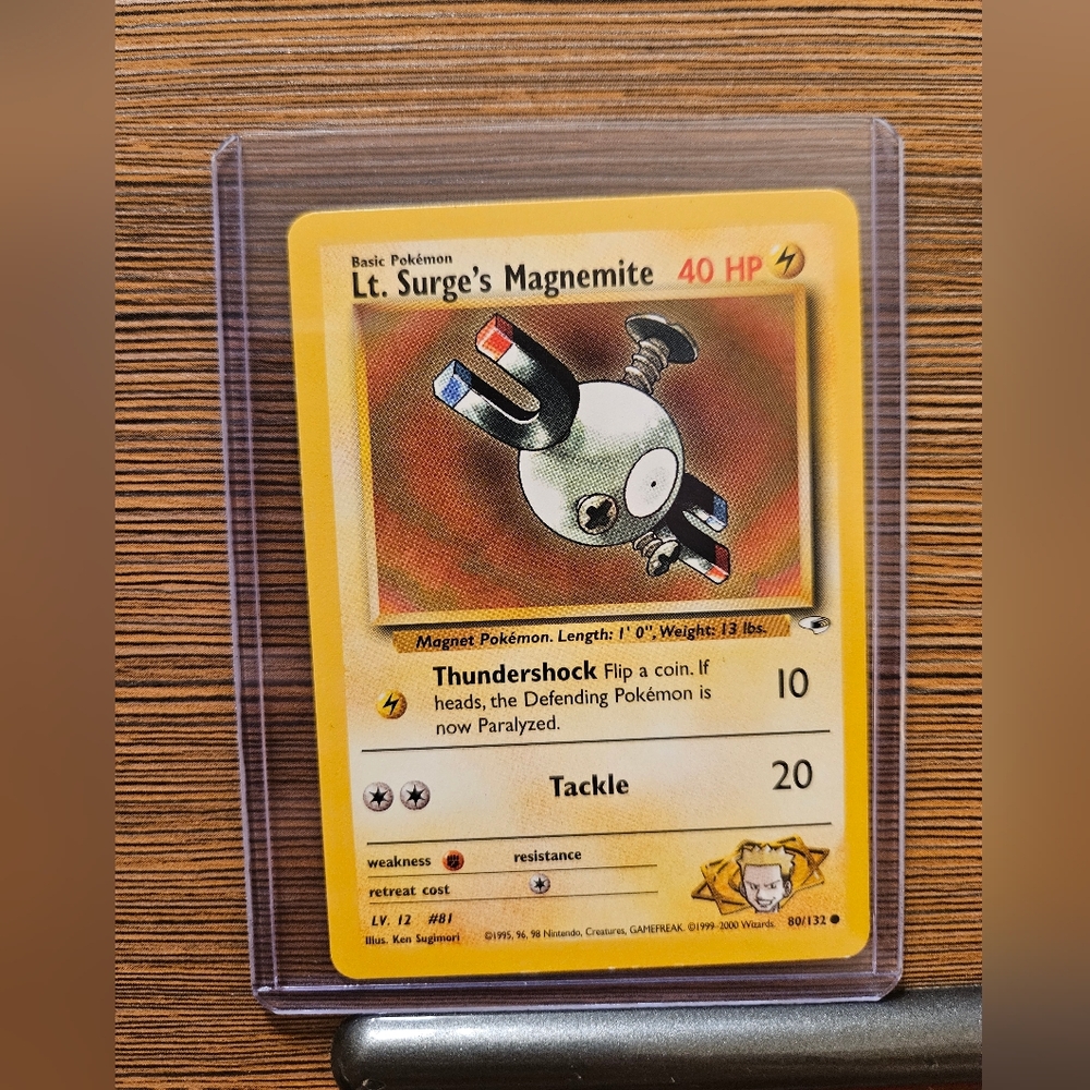Lt. Surge's Magnemite 80/132 Gyn Heroes Pokemon Card